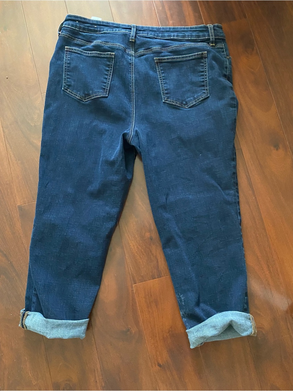 Chico's Dark so Slimming Rolled Cuff Jeans